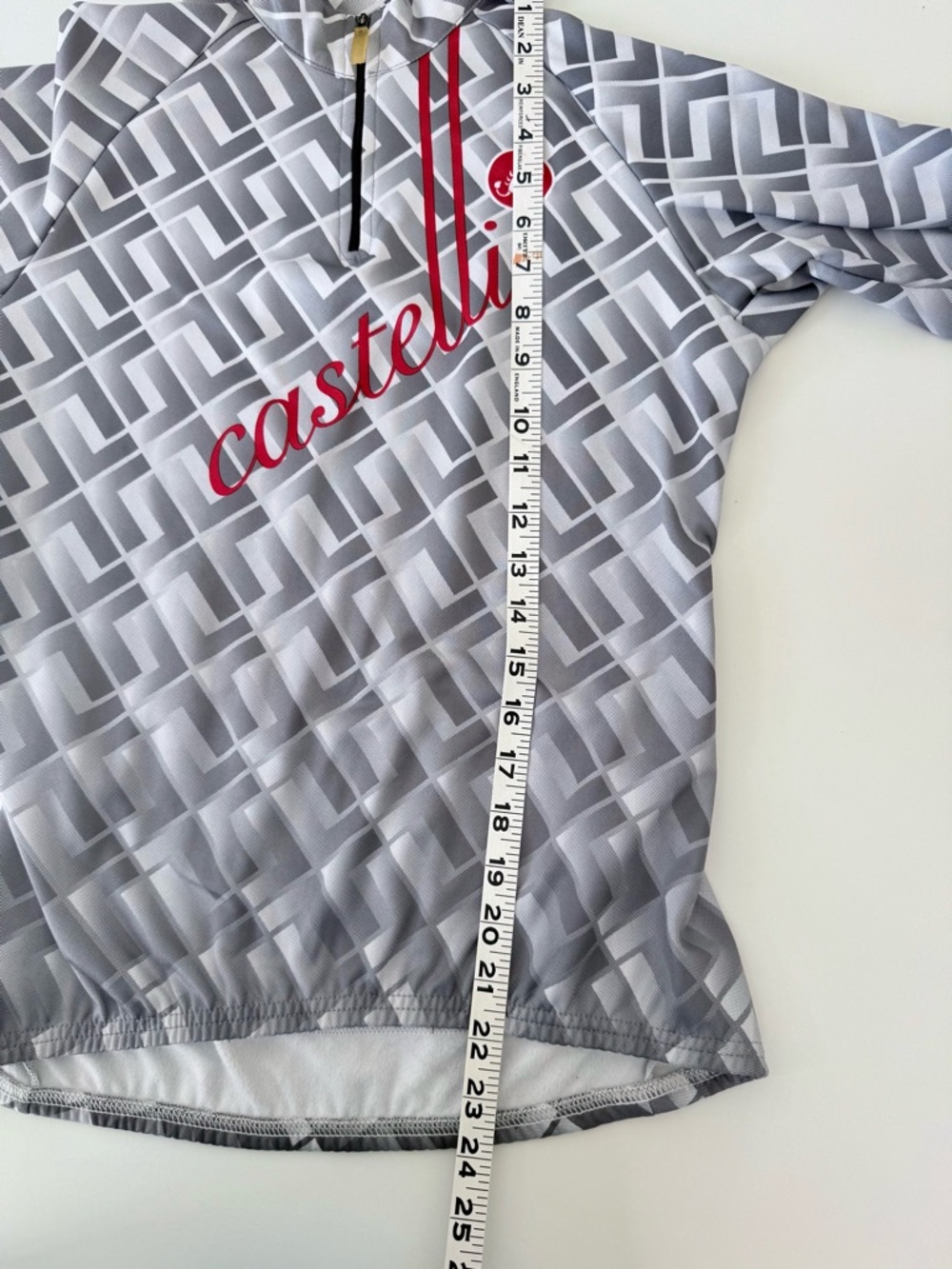 Vintage Castelli Thermal Fleece Cycling Jersey - Women’s Small - Gray Geometric - Picture 14 of 15